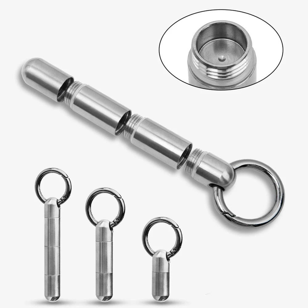 Titanium Pill Keychain