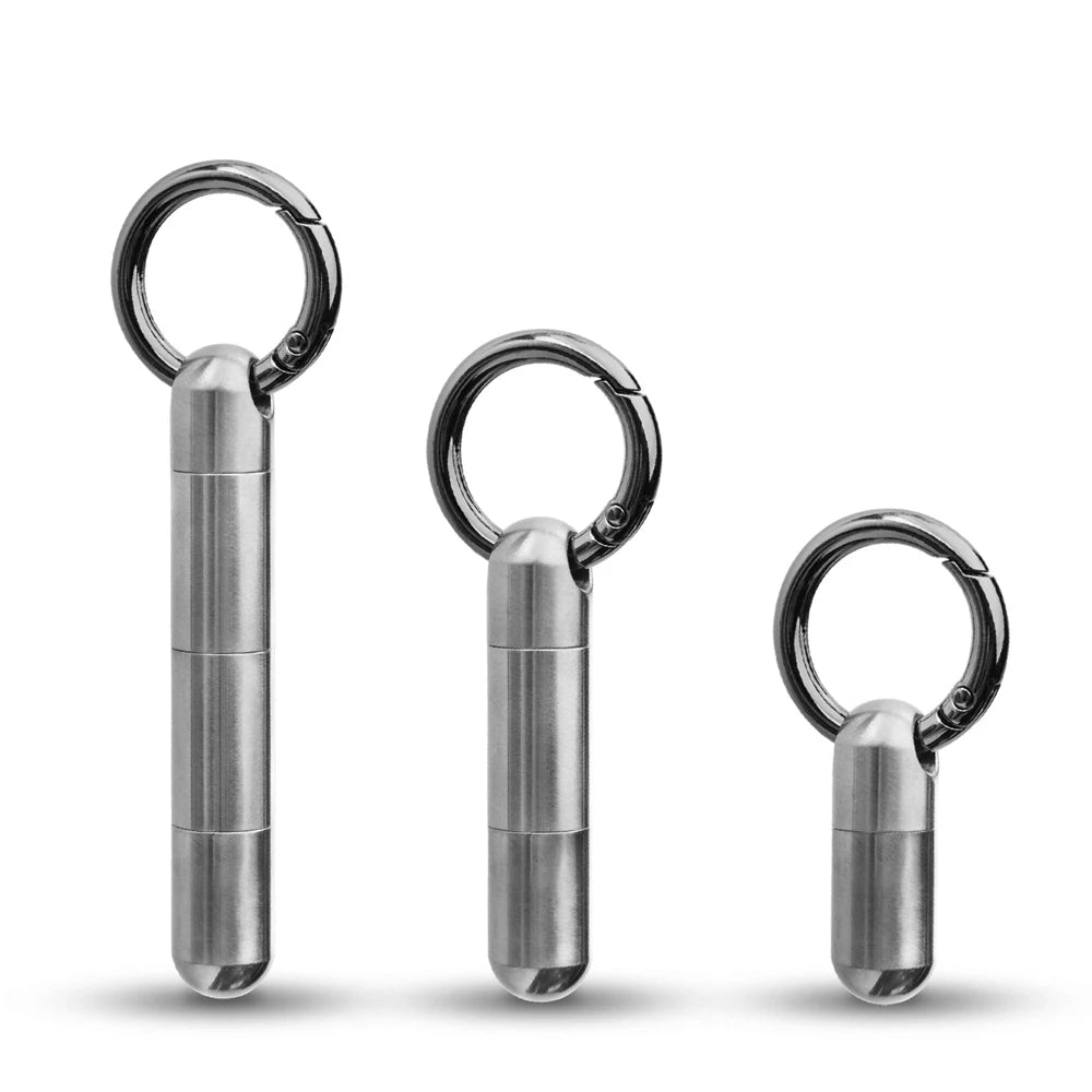 Titanium Pill Keychain