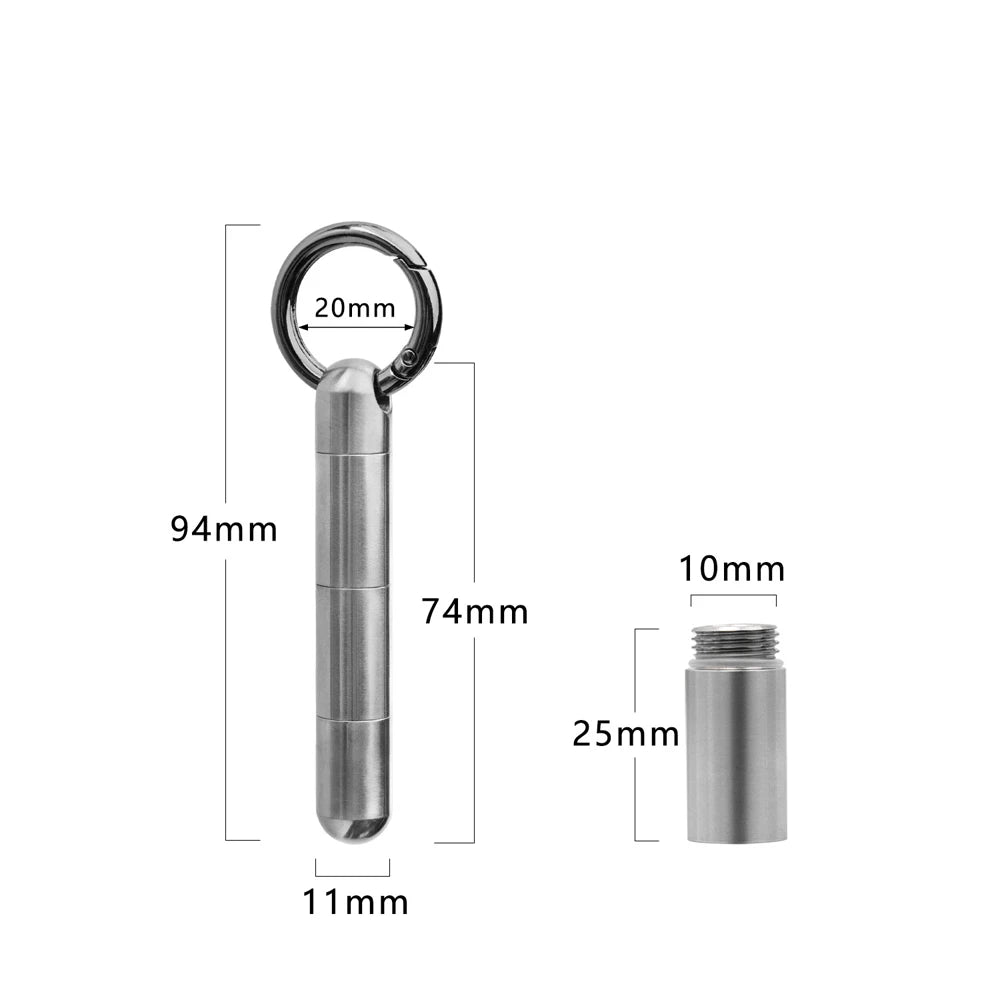 Titanium Pill Keychain