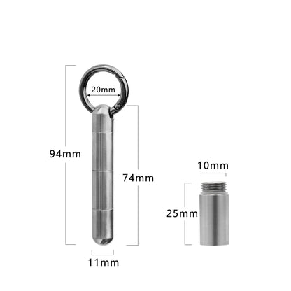Titanium Pill Keychain